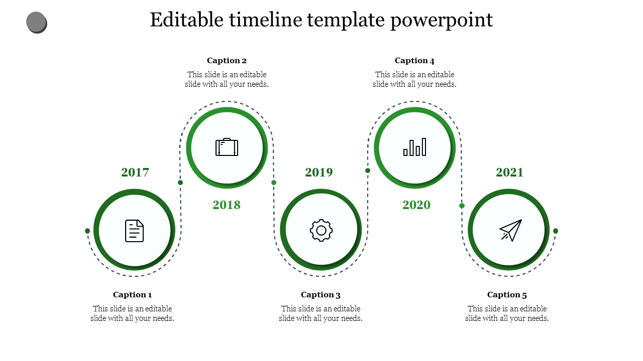 Free - Editable Timeline Template PowerPoint Slide Design